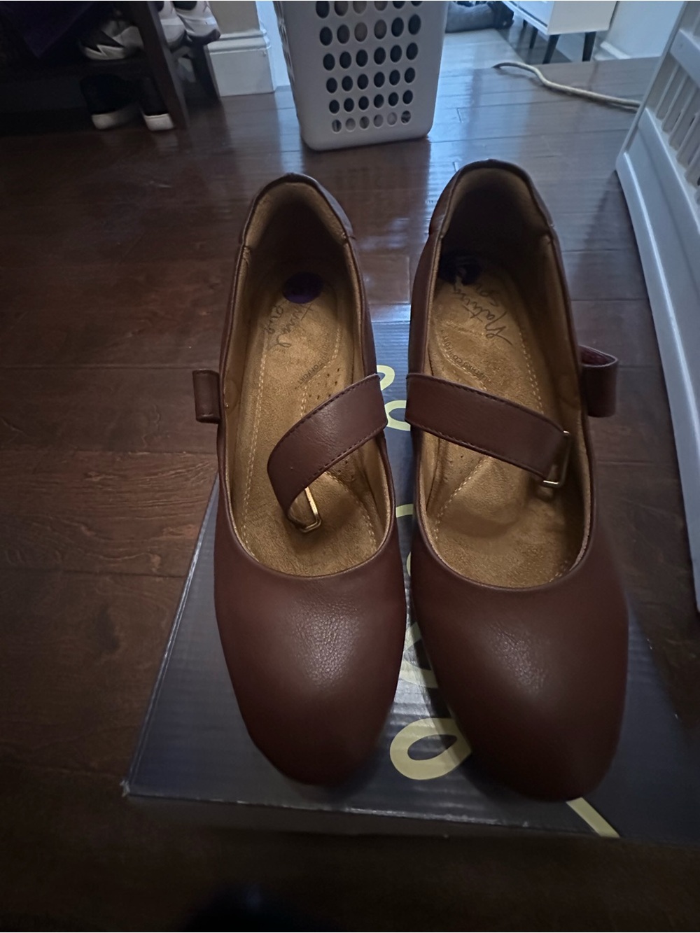 Natural Soul Maritza Burgundy Slip-On Mary Jane wedge